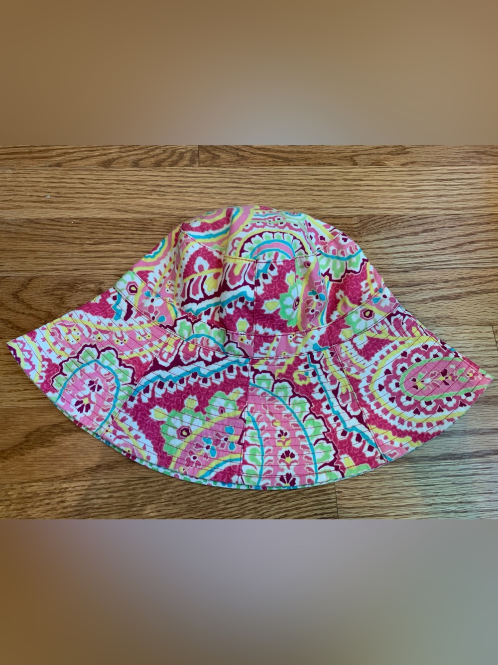 Vera Bradley Reversible Capri Melon Floral Bucket Sun Hat